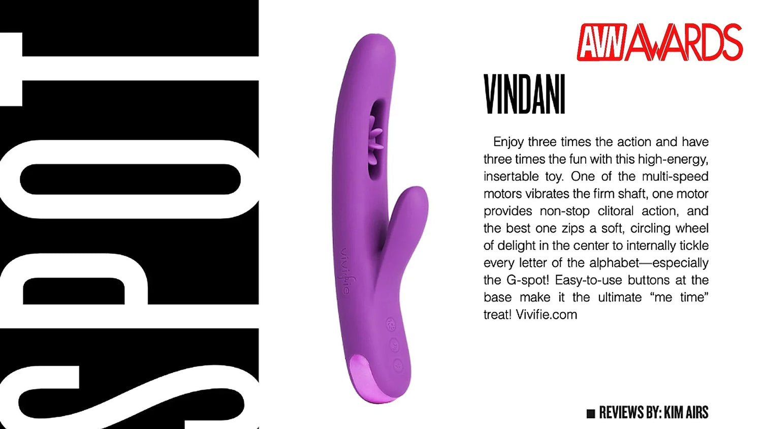 As Seen in AVN Magazine (Sept 2025): Why VIVIFIE VINDANI Leads the Best G-Spot Vibrators of 2025